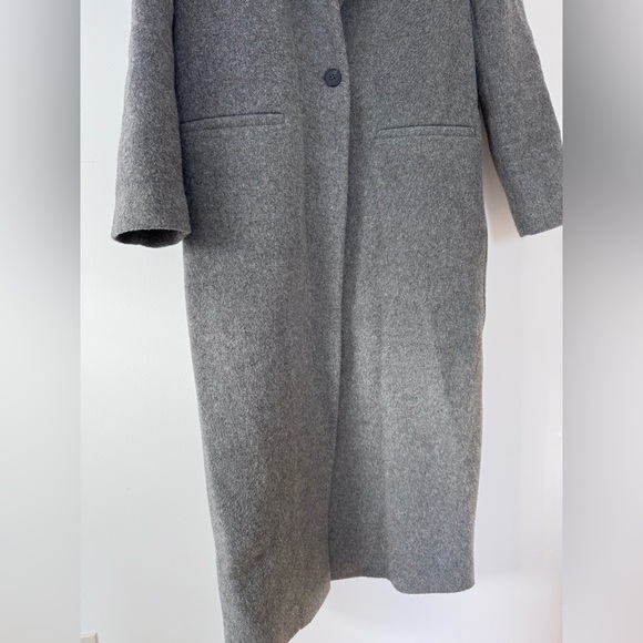 Jenni Kayne Carlyle wool alpaca blend pea coat in grey - Picture 7 of 11